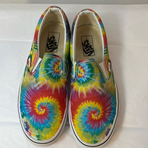 Vans Shoes - Vans Shoe Sneaker Canvas Slip On Women Size 9 Rainbow Tie Dye Multicolor Classic